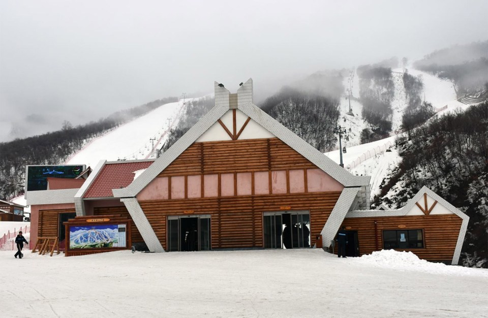  Beating the crowds... British skiers are shelling out £1,300-a-pop to visit Kim’s £21 million white elephant winter sports resort