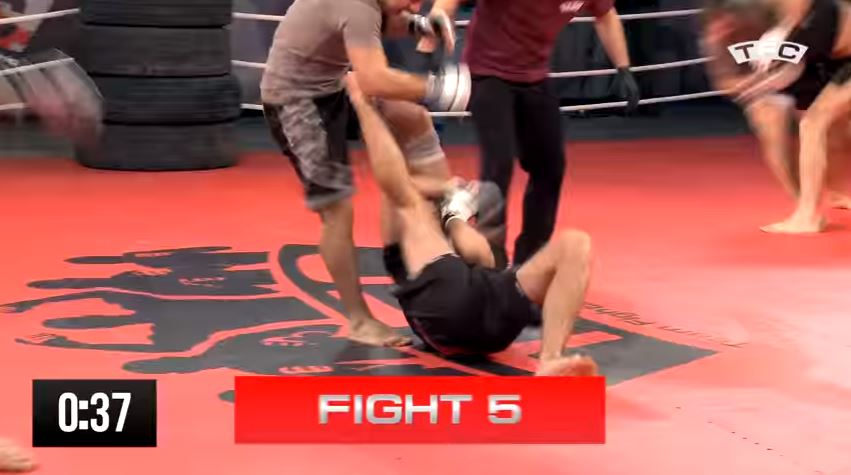  The moment a fighter stamps on his opponent