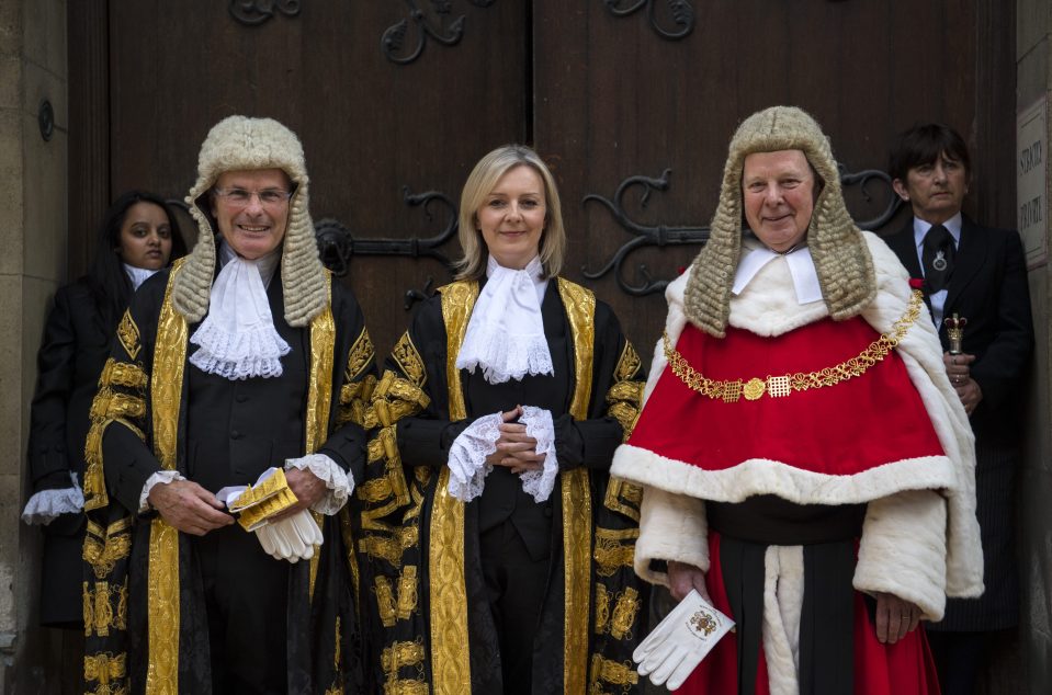 The country's top judges - including Supreme Court president Lord Neuberger and Master of the Rolls Lord Dyson - were present