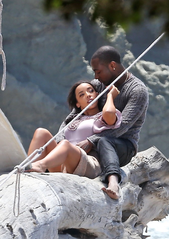 EXCLUSIVE: What would Calvin Harris say!? His new girlfriend Tinashe shoots a music video in Malibu, CA.