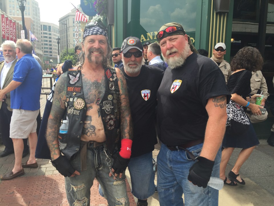  Hells Angels attended the convention and made their message clear - they want Trump elected