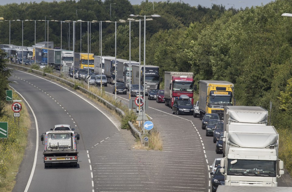  Angry holidaymakers reported miles of traffic and chaos on the dual carriageways as they sit stranded on the motorway