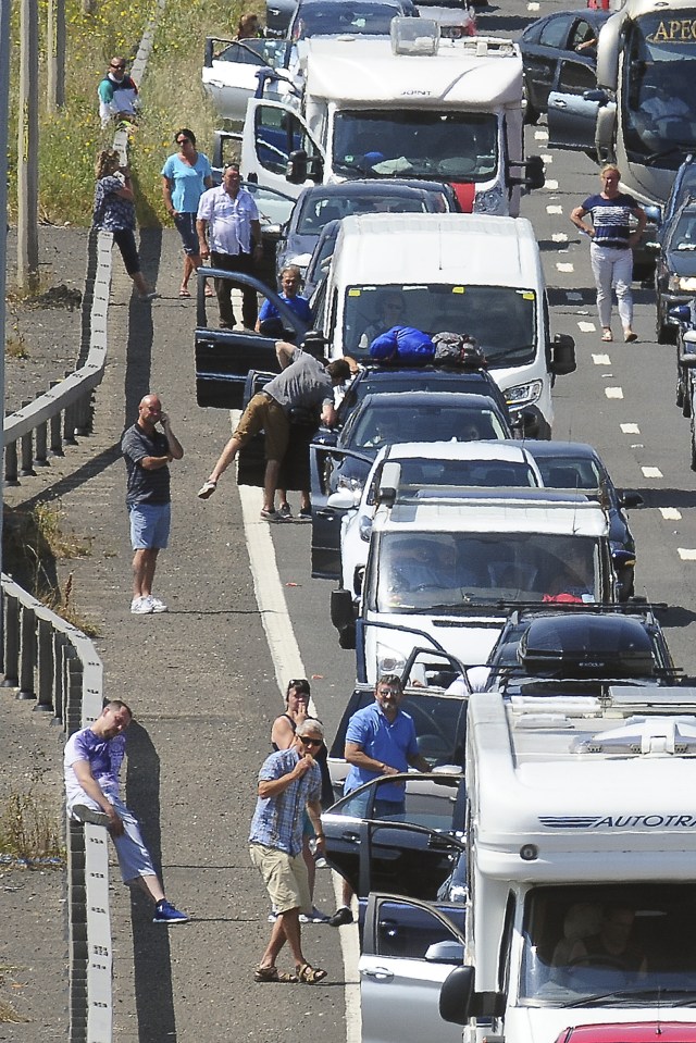  Trapped . . . Social media users have been fuming online as traffic hell continues en route to Dover port this morning