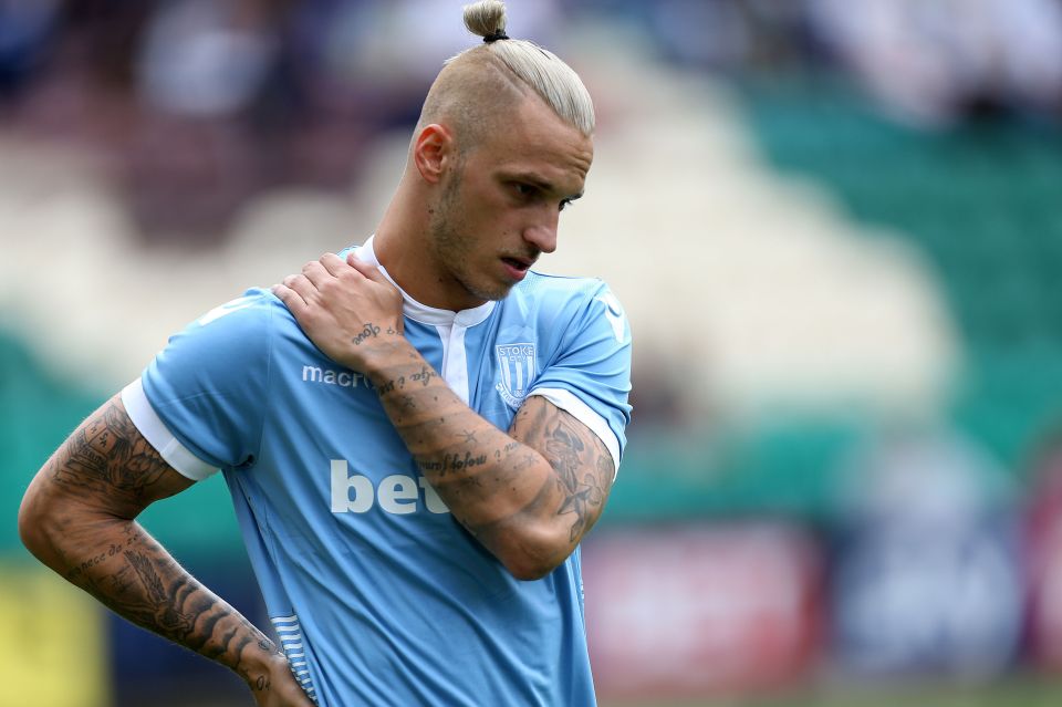  Marko Arnautovic is at the centre of a tug of war between Everton and Stoke but his wages remain a stumbling block