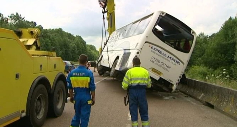  The coach was carrying 38 pupils and six members of school staff