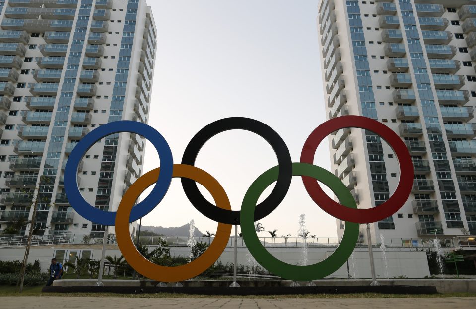 The Olympic rings in 2016