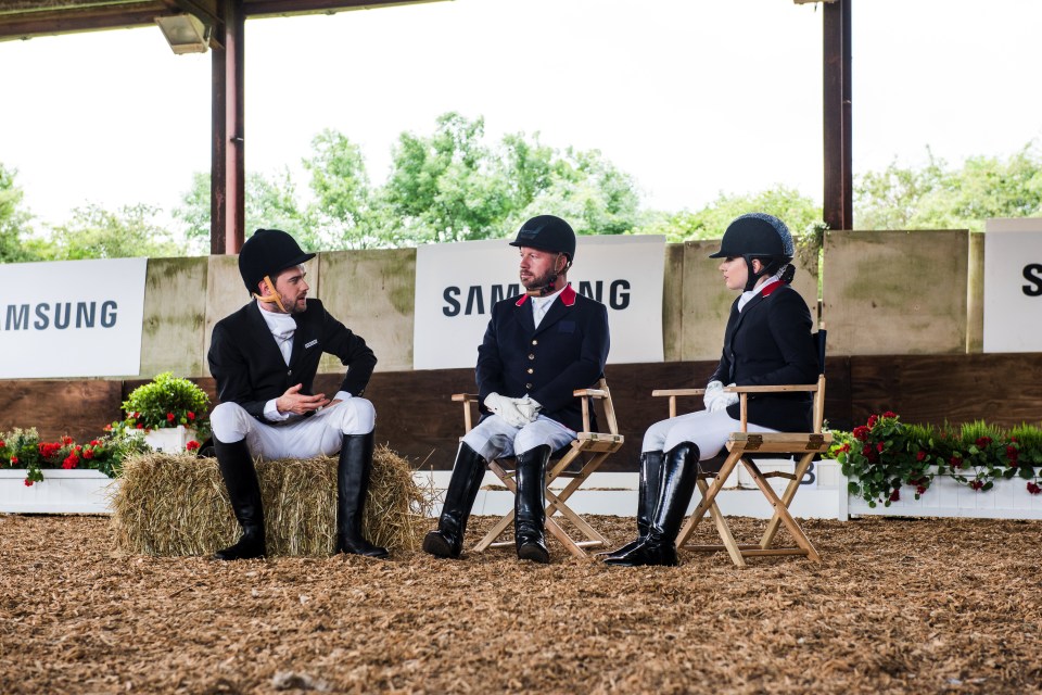  Jockying for position ... Jack chats dressage with Paralympians Lee Pearson and Natasha Baker