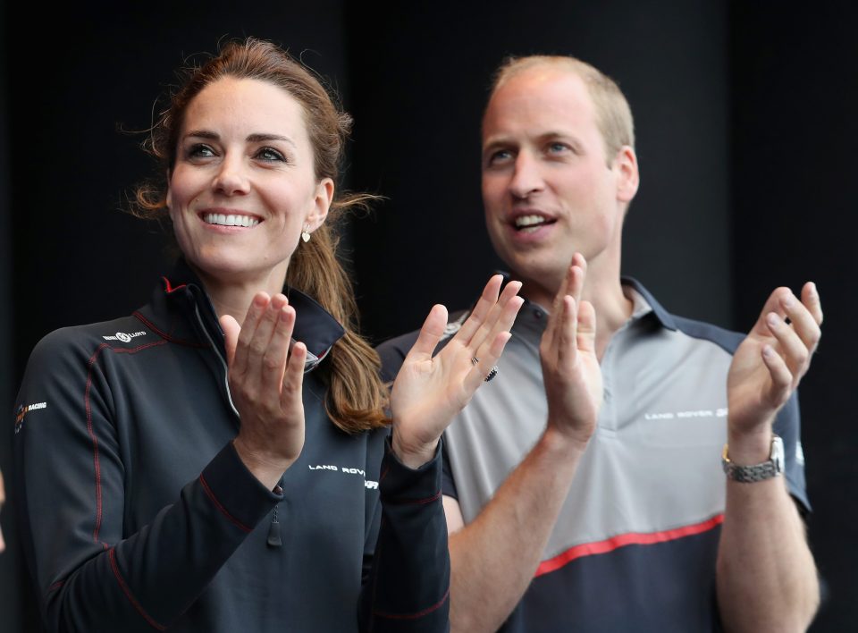 William and Kate showed their support in matching his and hers America's Cup t-shirts