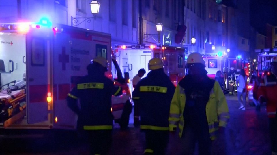  Emergency workers rushed to the scene of the bombing on Sunday