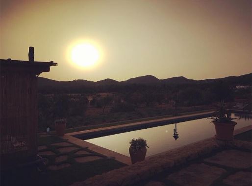  A picture from the pool at the Ibiza villa