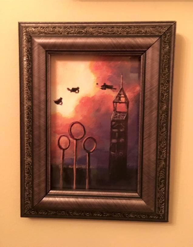  The Quidditch pitch is one of the paintings