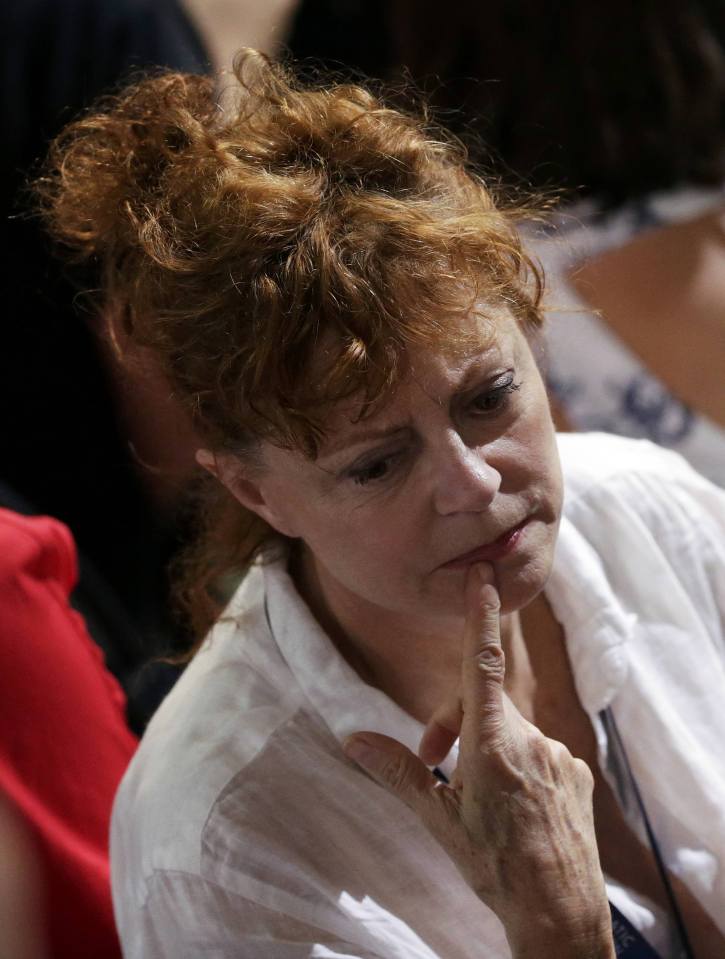  Susan Sarandon also appeared on the convention floor during Michelle Obama's speech