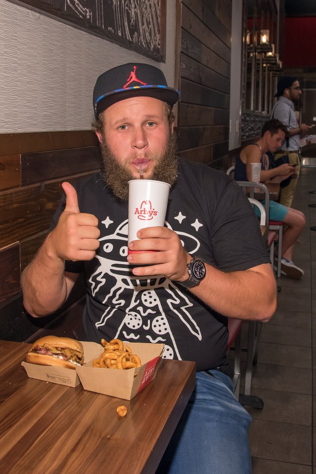  Beef tucked into a meal himself on his New York trip