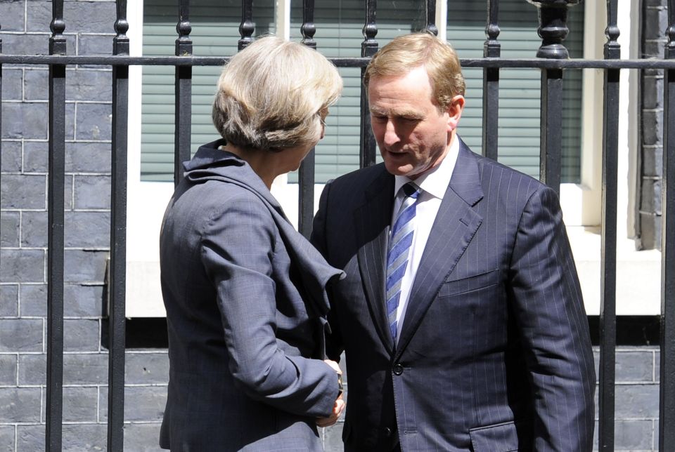  Irish PM Enda Kenny told reporters both he and Mrs May are agreed there will be no return to a hard border