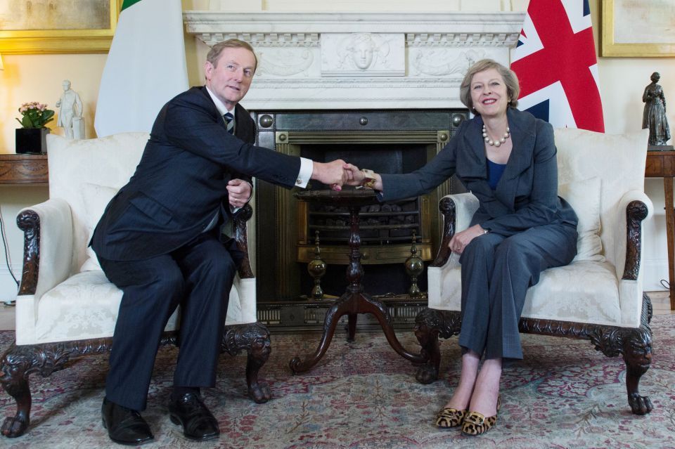  Theresa May and Enda Kenny have vowed to work together for the benefit of both their countries