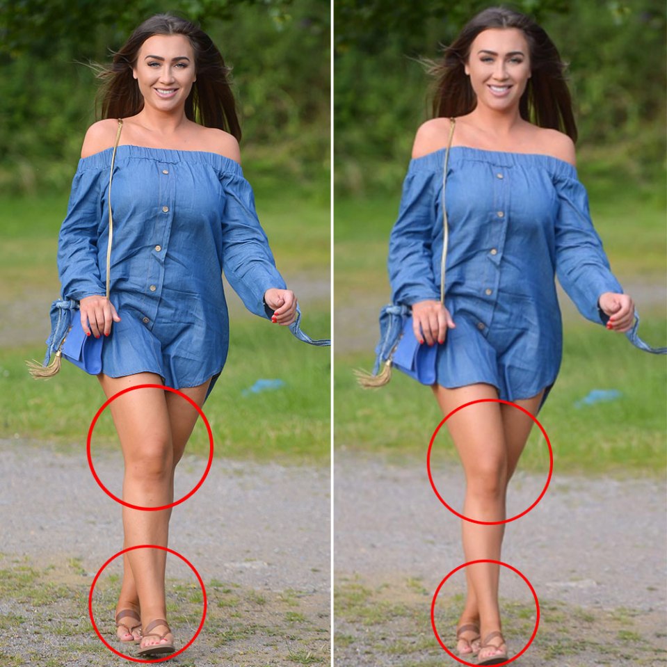  Fans were quick to point out the tell tale signs of Photoshop on Lauren's Instagram pic back in July