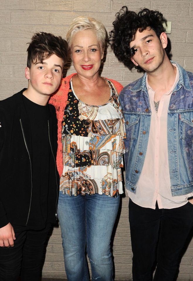  Denise's eldest son Matt Healy (pictured right) has found fame in band The 1975 - but Louis (left) is following in mum and dad's footsteps