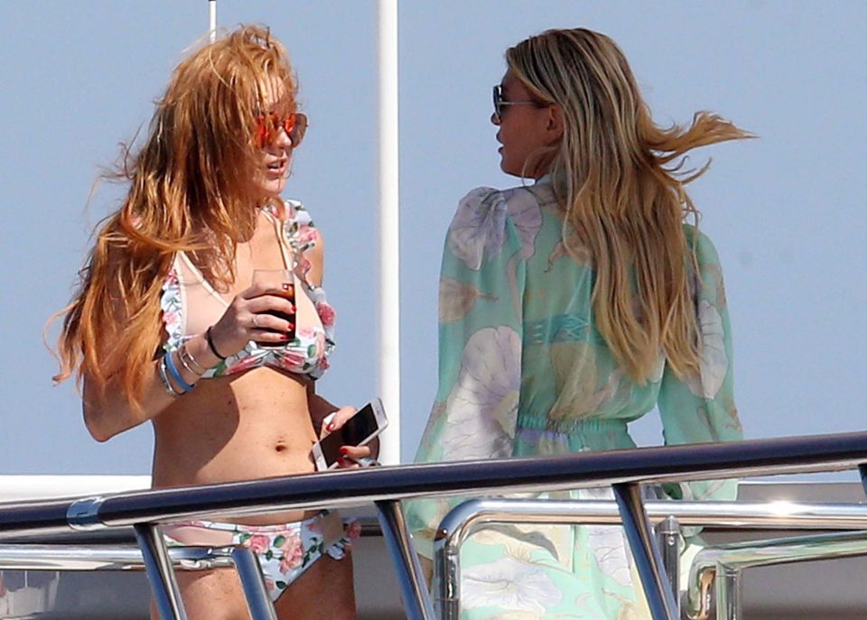 Lindsay Lohan and friends on holiday, Sardinia, Italy - 27 Jul 2016