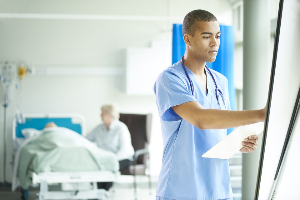 young male nurse on the ward