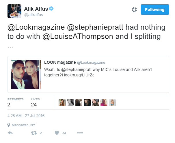  Even Alik rushed to Stephanie's defence