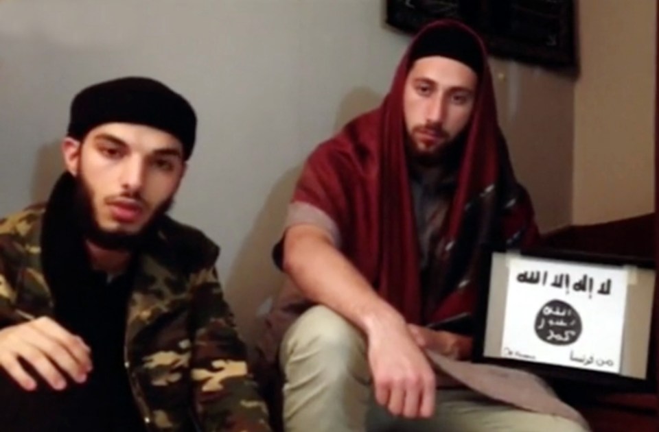 The killers of a French priest have apparently been shown pledging allegiance to Islamic State in a video released by the jihadist group. The footage shows the pair with an IS sign, as they hold hands and declare their backing for the group's lead