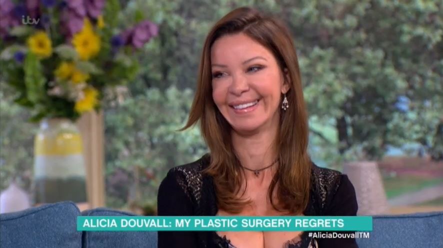  Former glamour and self-confessed plastic surgery addict Alicia Douvall has revealed her shocking make-under on This Morning