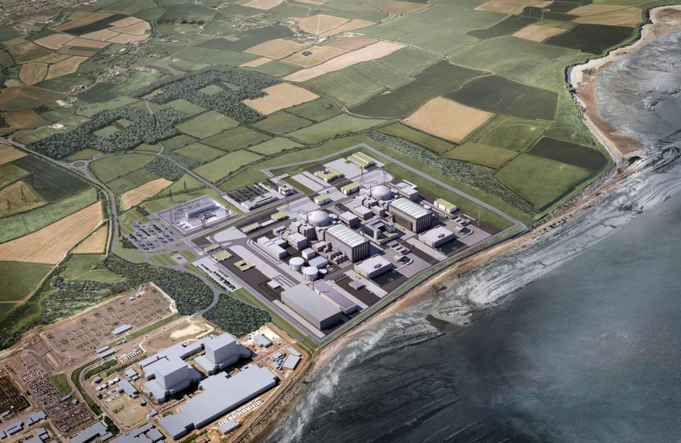  A computer generated image (CGI) of the French energy producer's proposed two nuclear reactors, Hinkley Point C (HPC), at their Hinkley Point power plant in Somerset