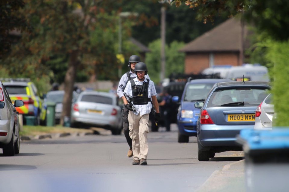  Officers were carrying out a planned raid at the property in Smallfield this morning