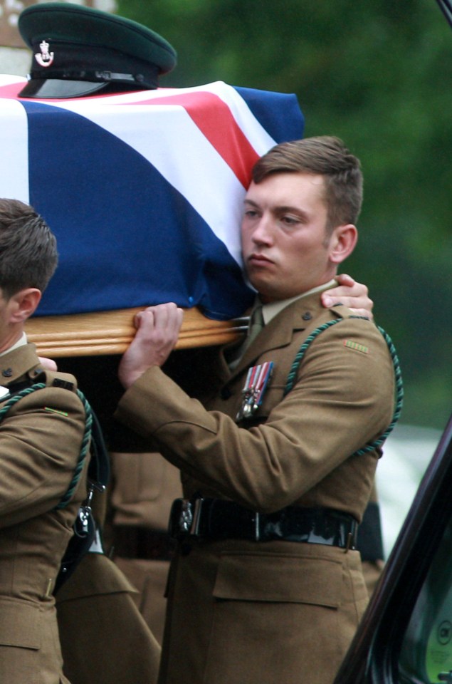 His brother Tyrone Hoole was one of the pallbearers for the service today