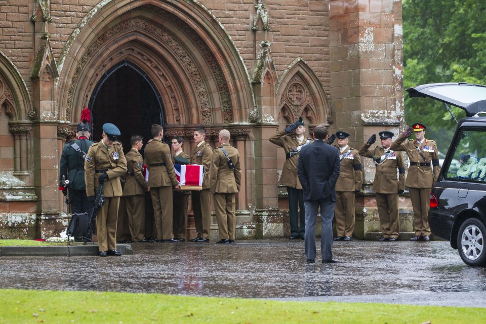 The memorial service was held in nearby Dumfries