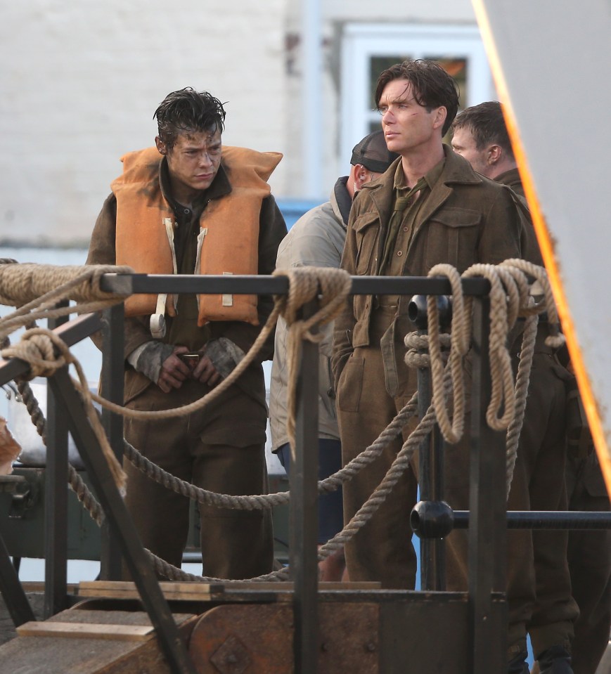  They relaxed on the harbour as they waited for shooting to start