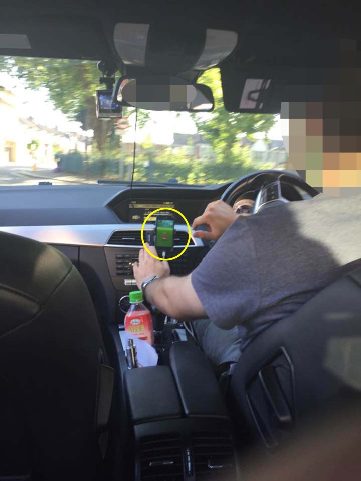  Shock ... footage of Uber driver mid-game