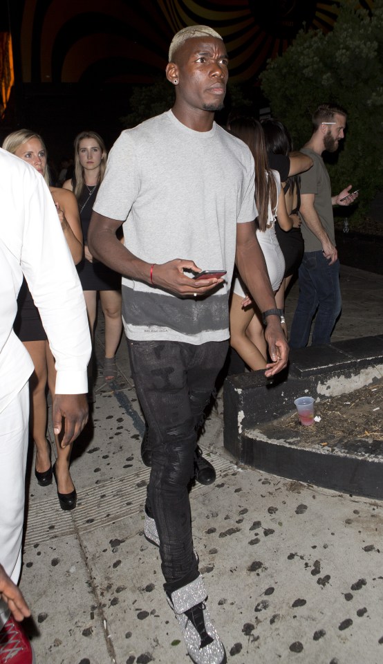  Pogba was spotted leaving LA nightclub '1oak' on Thursday night