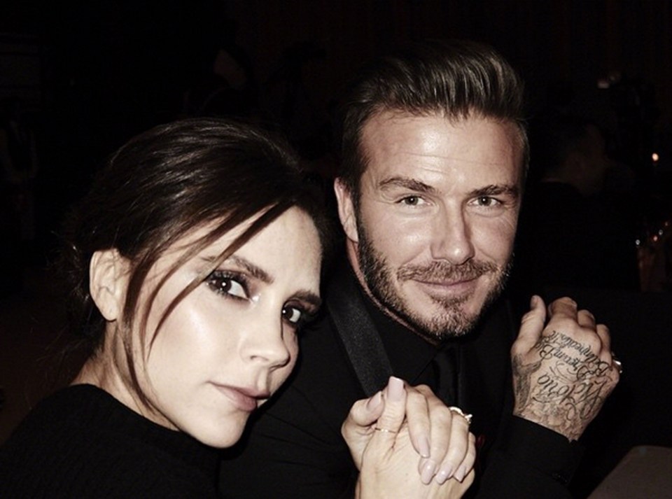 Selfie ban . . . Posh and Becks