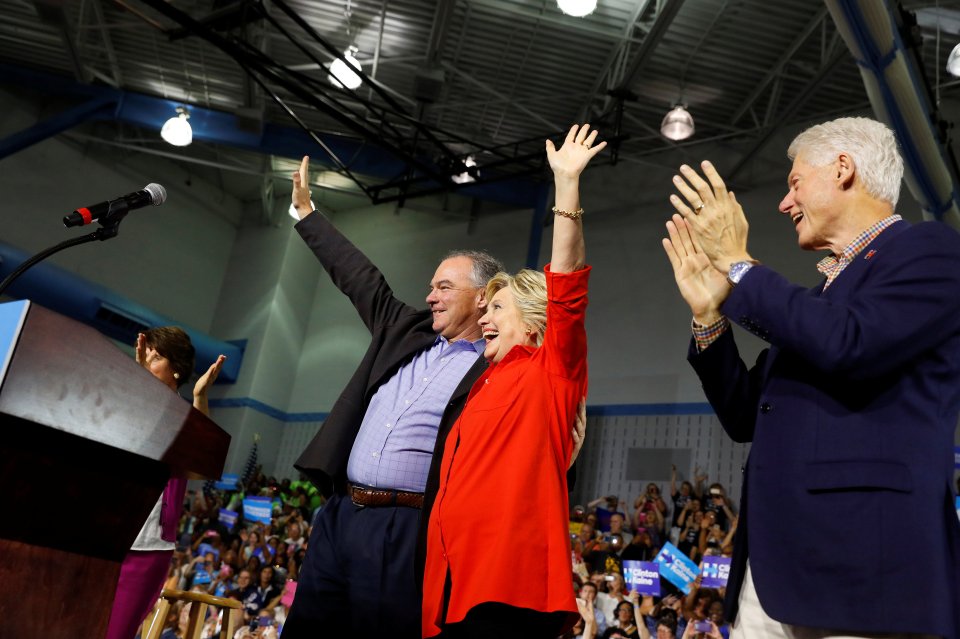  Tim Kaine and Hillary Clinton spoke about the Donald Trump's comments during their campaign rally in Youngstown, Ohio