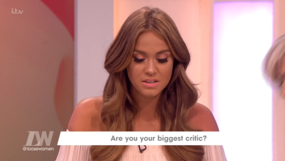  Vicky broke down as a clip of all the mean things she says to herself was aired on Loose Women