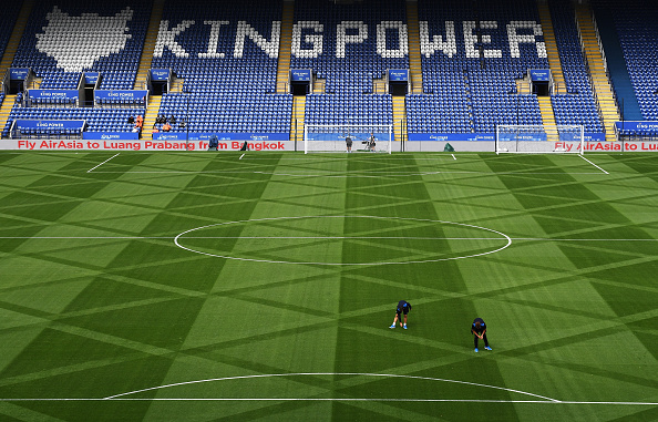  What is the Leicester groundsman on? Apart from a big lawnmower