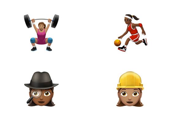  Apple also introduced emojis designed to encourage young women to become weightlifters, builders and other traditionally non-feminine roles