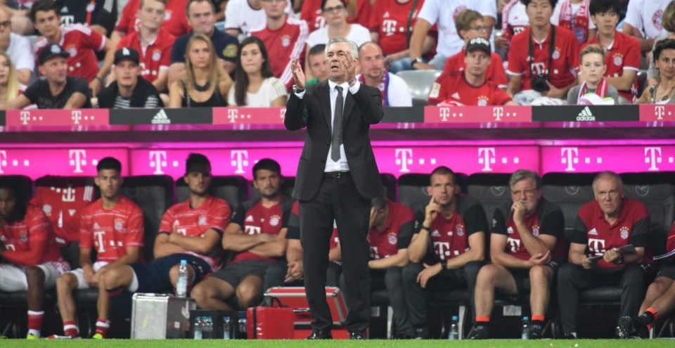  Carlo Ancelotti watched his Bayern Munich side hammer Werder Bremen at Allianz Arena