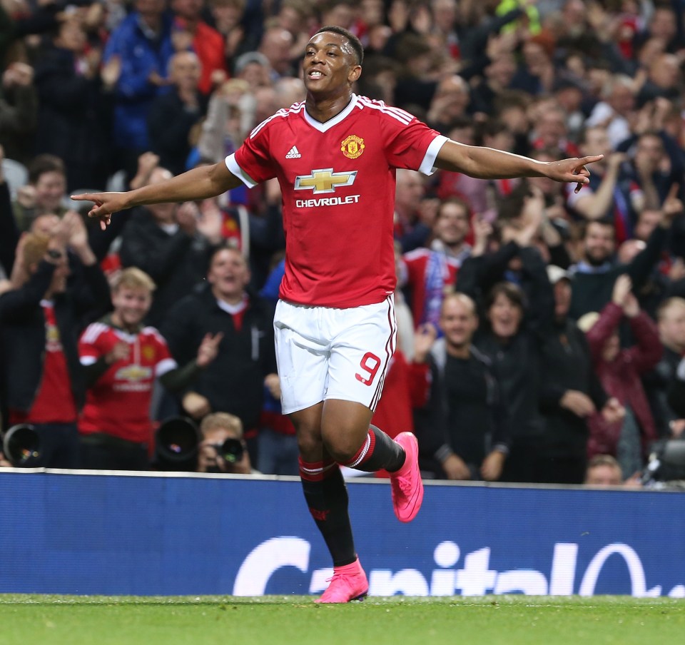  Anthony Martial scored 17 goals in all competitions last season