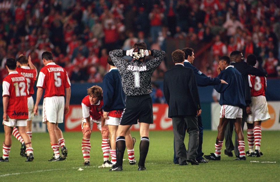  Nayim's last-gasp wonder goal saw Arsenal heartbroken in Cup Winners' Cup final