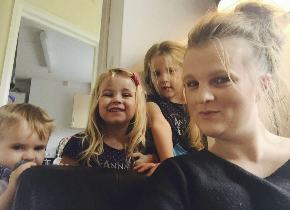  The financial pressure of having six children saw her sleeping on the sofa