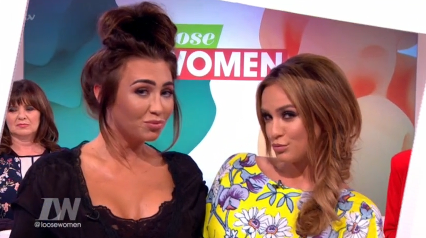  Lauren showed off her natural pout while posing with Vicky Pattison