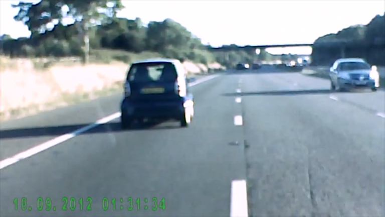  Minutes later the driver smashed into eight cars on the M5 in Somerset