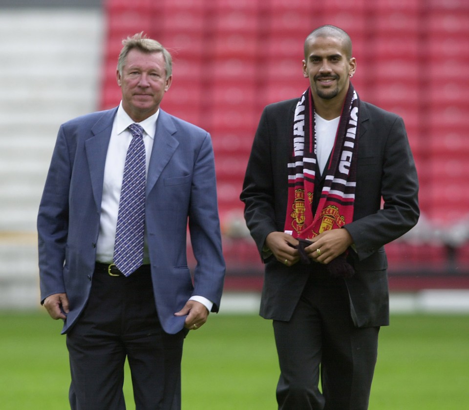 Manchester United smashed the British transfer fee to sign Juan Sebastian Veron in 2001