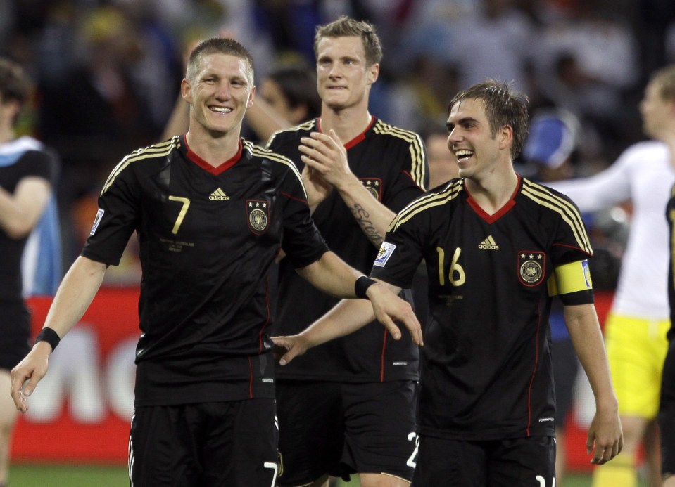  Bastian Schweinsteiger and Philipp Lahm played together for 13 years at Bayern