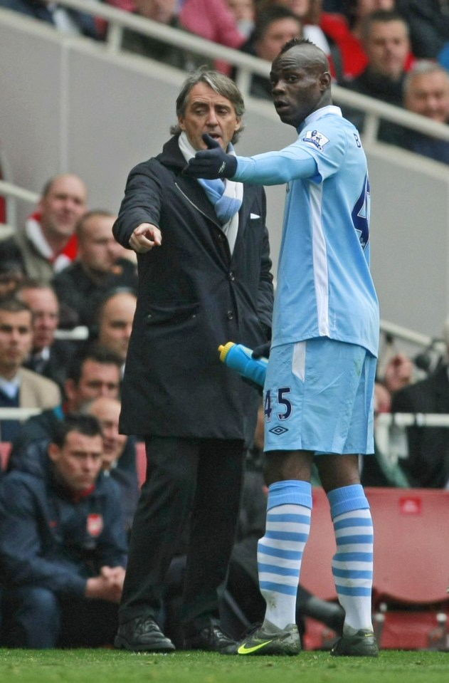  Mario Balotelli endured a controversial spell in English football with Man City