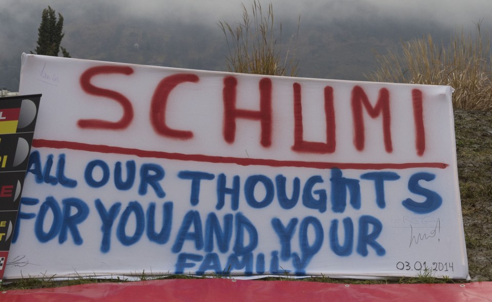  Fans showing their support for Schumi at a F1 Grand Prix