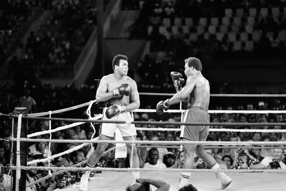  Ali fought unbeaten champion George Foreman in Zaire in 1974