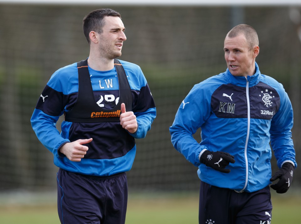  Lee Wallace and Kenny Miller are put through their paces ahead of top flight return